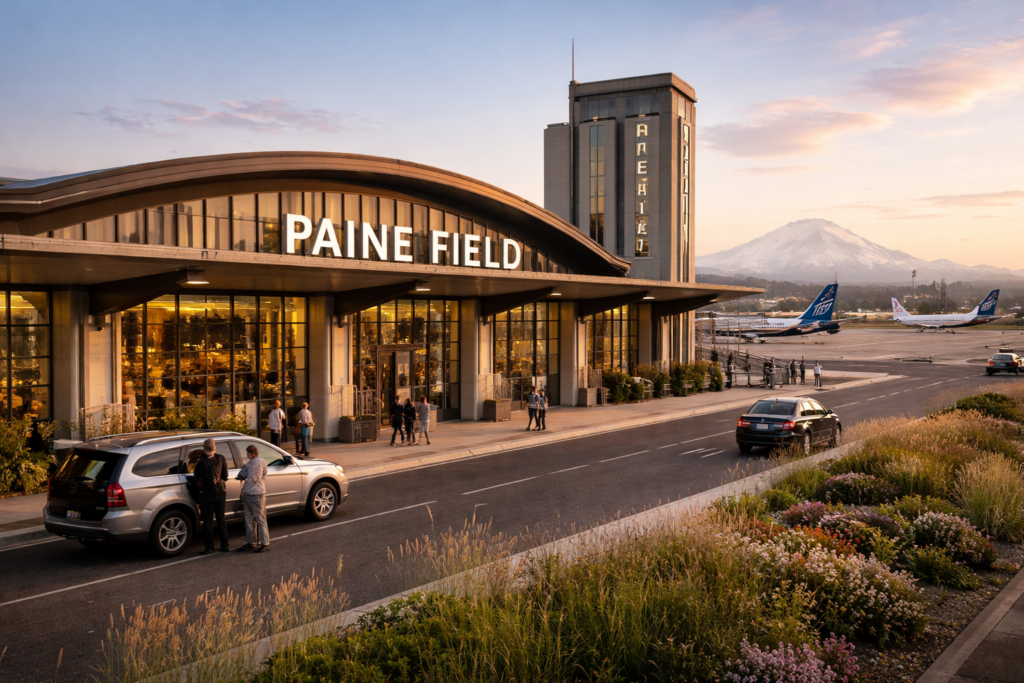 Paine Field at sunset